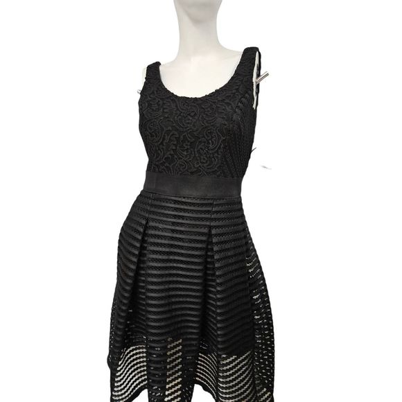 NWT NY&CO Black Fit & Flare Dress 6P - Picture 6 of 12